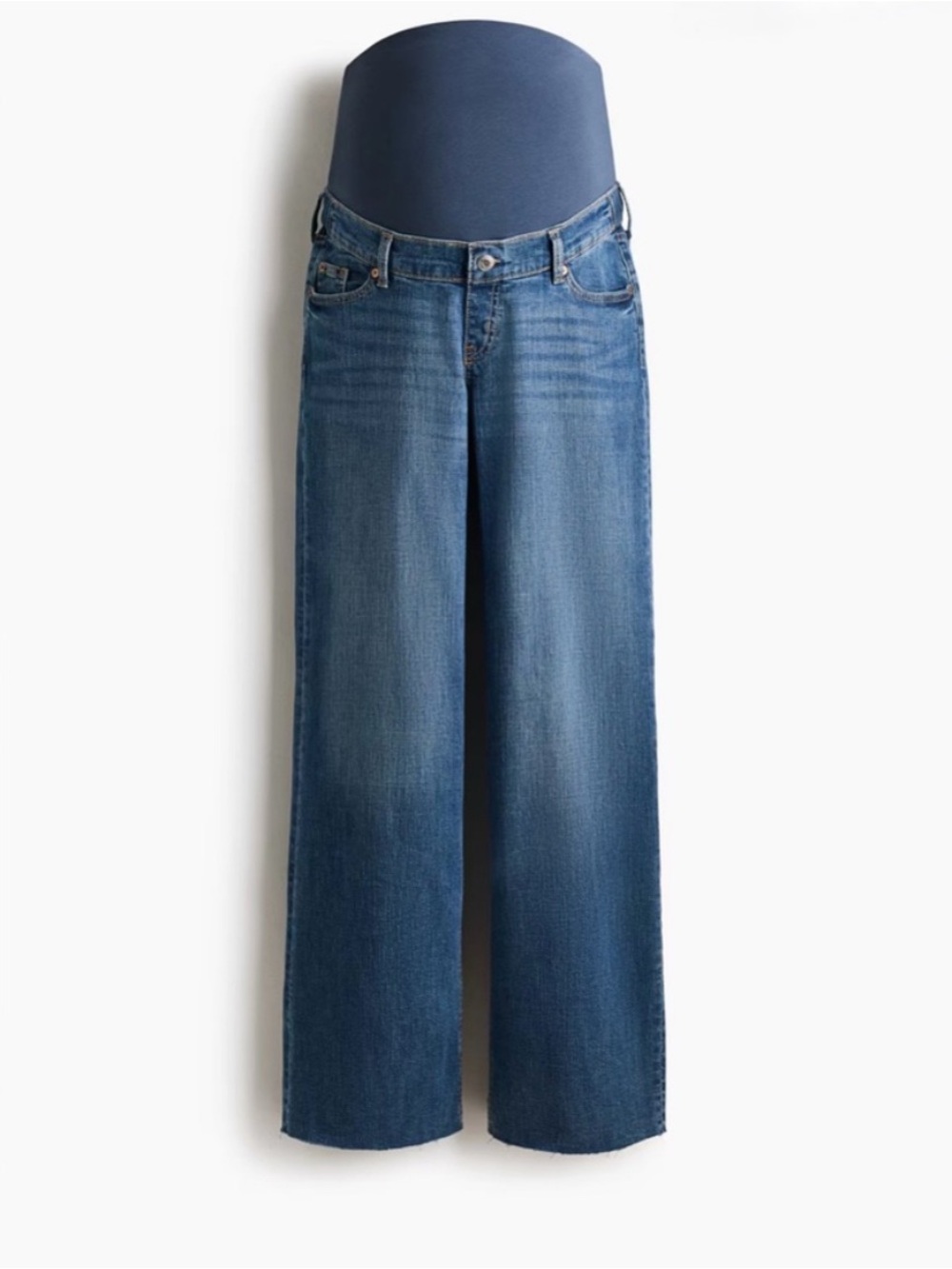 H&M Maternity MAMA WIDE JEANS Size Medium Medium Wash Denim